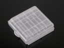 White 4 x AA Battery Plastic Case Holder Storage Box